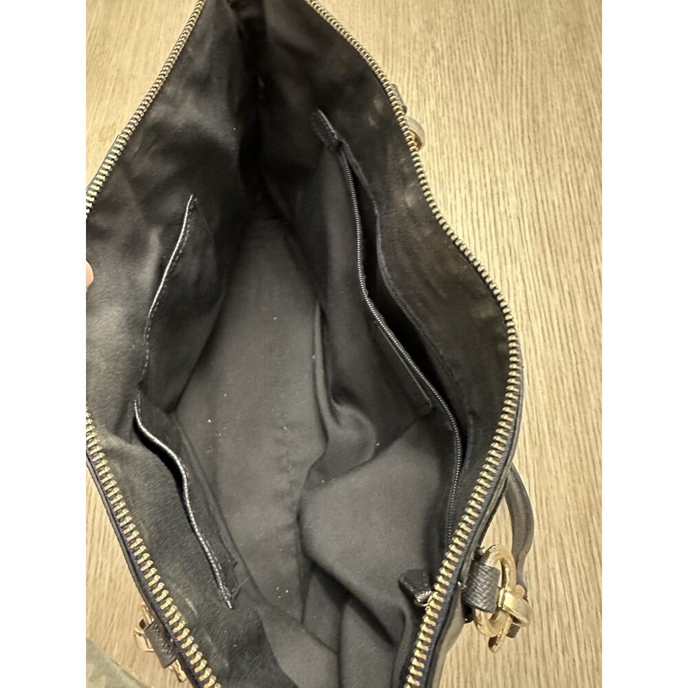 Coach Ava Crossgrain F57526 Navy Leather Tote Bag Zip Top Shoulder Bag Classic - Picture 8 of 14